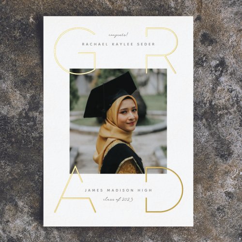 Modern Grad Foil Invitation