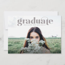 Modern Grad Full Photo Graduation Announcement
