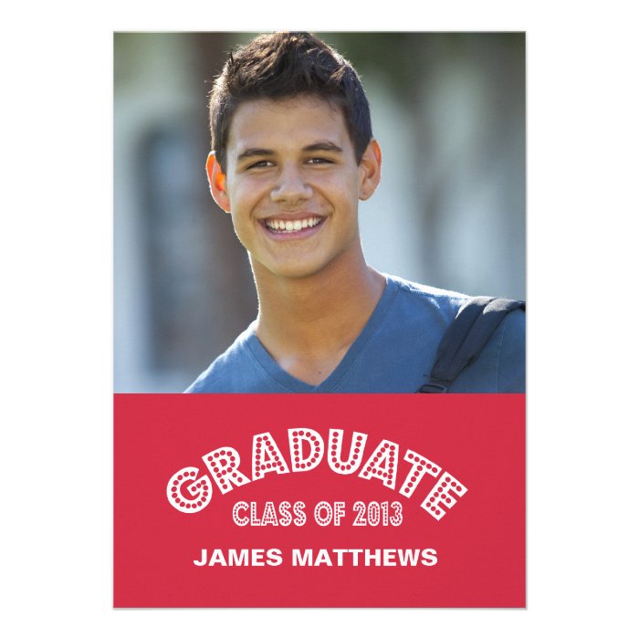 MODERN GRAD  GRADUATION PARTY CUSTOM INVITATION