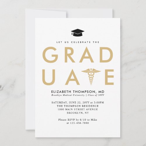 Modern Grad Medical School Doctor Graduation Party