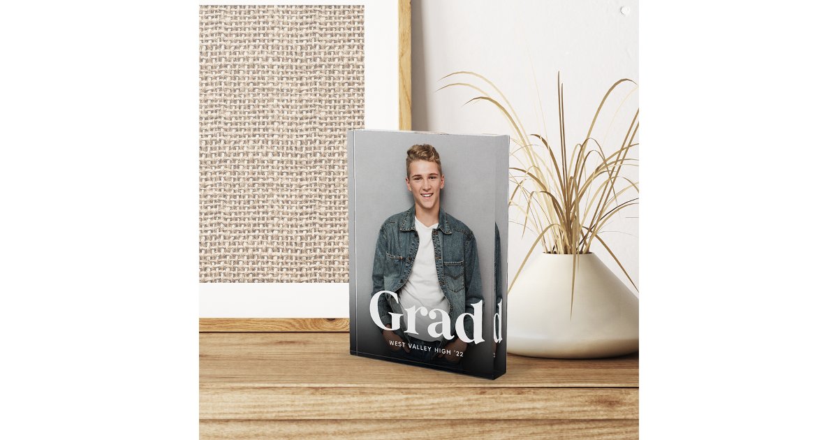 Grad Overlay Modern Grad Overlay | Graduation Photo Block | Zazzle