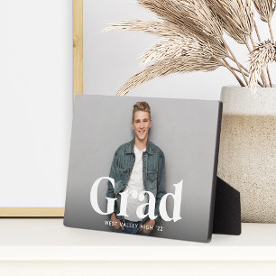 Modern Grad Overlay Graduation Photo Horizontal Plaque