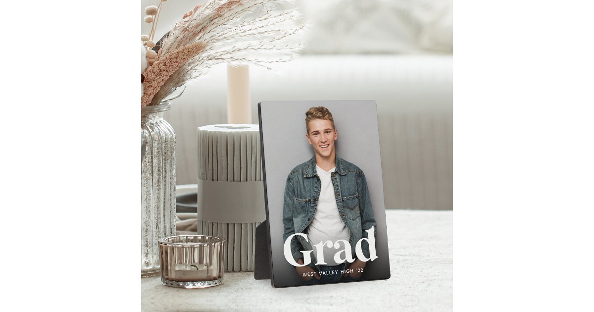 Grad Overlay Modern Grad Overlay | Graduation Photo Vertical Plaque | Zazzle