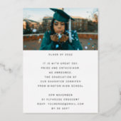 MODERN GRAD PARTY | Class of 2024 Gold Pressed Foil Invitation (Back)