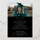 MODERN GRAD PARTY Class of 2024 ROSE Gold Pressed Foil Invitation (Back)