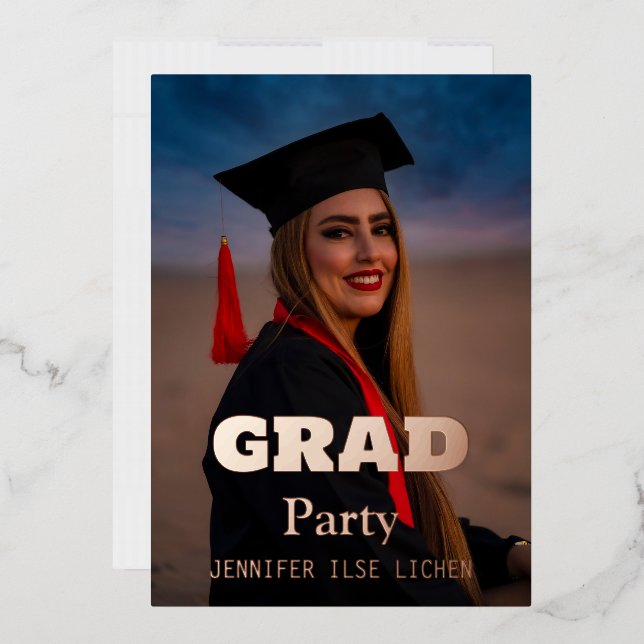 MODERN GRAD PARTY FOIL INVITATION (Envelope)