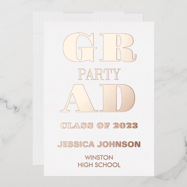 MODERN GRAD PARTY FOIL INVITATION (Envelope)