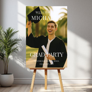 Modern Grad Party Photo Welcome Foam Board