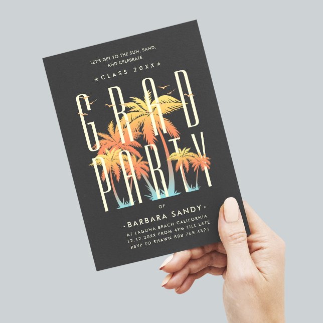 Modern Grad Party Summer Graduation Party Invitation (Creator Uploaded)