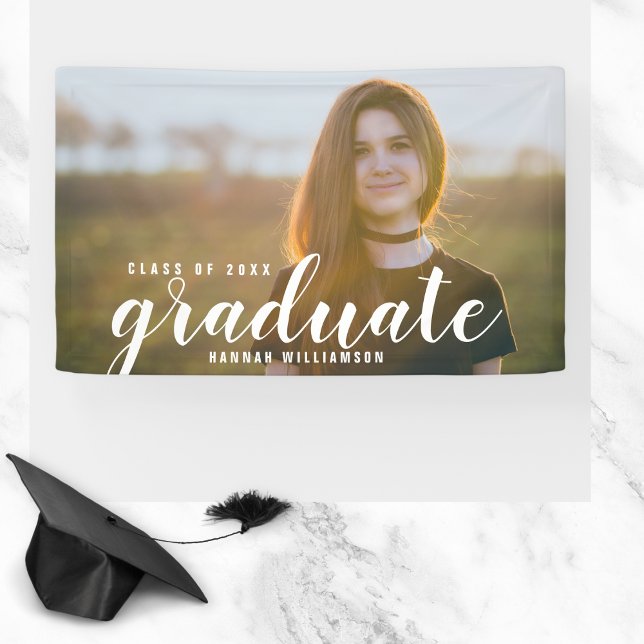 Modern Grad Photo Class of 20XX Graduation Sign (Creator Uploaded)
