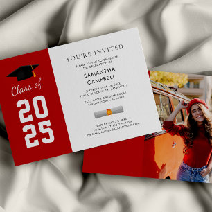 Modern Grad Photo Graduation 2025 Invitation