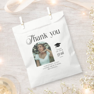 Modern Grad Photo Graduation Arch Thank You Favor Bag