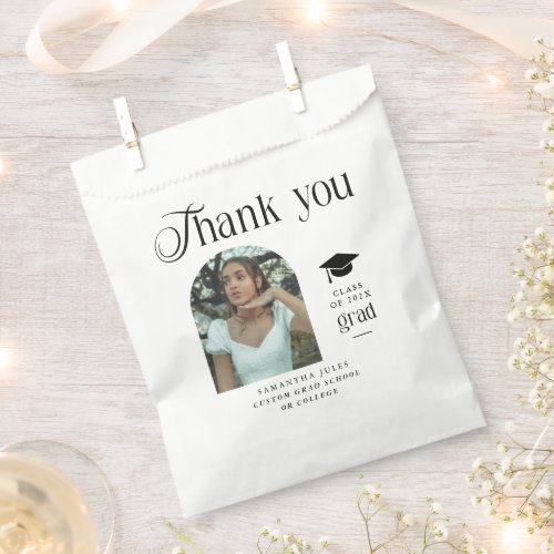 Modern Grad Photo Graduation Arch Thank You Favor Bag