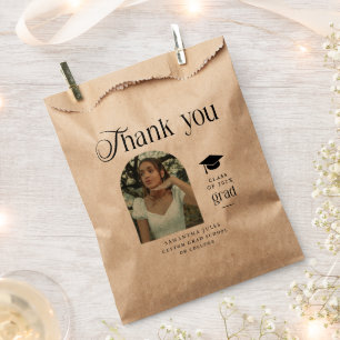 Modern Grad Photo Graduation Arch Thank You Favor Bag