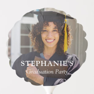 Modern Grad Photo Graduation Party Balloon