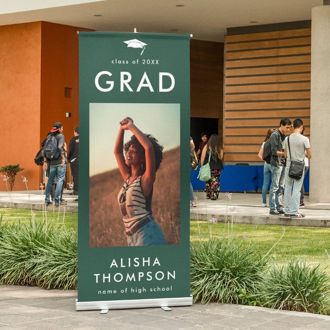 Modern GRAD Photo Graduation Retractable Banner (Creator Uploaded)