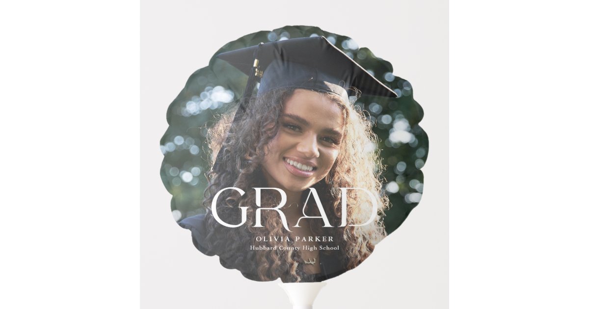 Grad Overlay Modern GRAD photo overlay Balloon | Zazzle