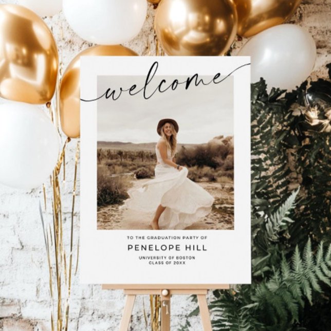 Modern Grad Welcome Sign 2025, Grad Party Decor (Creator Uploaded)