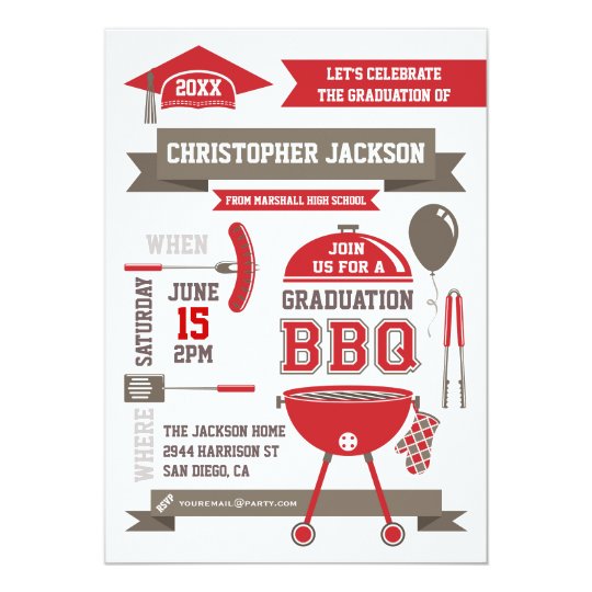 modern gradation bbq invitation zazzle com