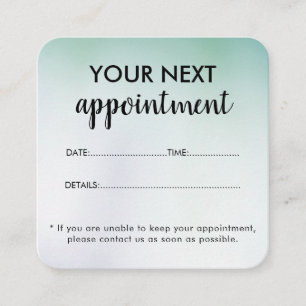 Modern Gradient Beauty Salon Appointment Card