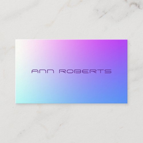 Modern gradient blend blue purple  business card