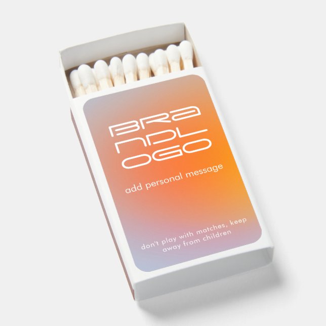 Modern Gradient Candle Matches Matchbox (Front Open)
