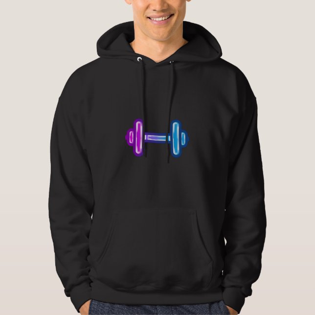 Modern Gradient Dumbbell Hoodie (Front)
