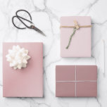 Modern Gradient Dusty Blush Mauve Solid Pink 3Set Wrapping Paper Sheets<br><div class="desc">Simple stylish 3-set wrapping paper sheets. One gradient with two additional solid colors in shades of blush,  dusty and mauve.</div>