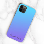 Modern Gradient Fade | Blue Purple Lagoon Cool Fun iPhone 13 Case<br><div class="desc">A fun,  stylish case with a modern faded gradient background from blue to purple with a cool lagoon vibe. Your name,  initials or favorite word in modern block typography in trendy off black which you can easily personalize for yourself or as a special gift for a loved one.</div>