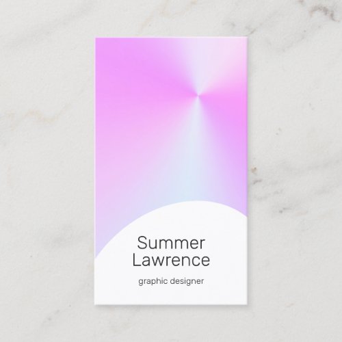 Modern gradient holographic graphic designer business card