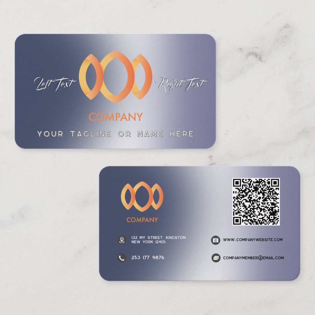 Modern Gradient Metallic Blue Purple Template 
