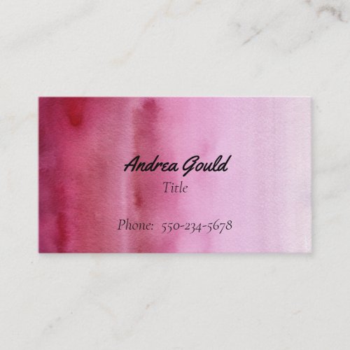 Modern Gradient Raspberry Pink Business Card