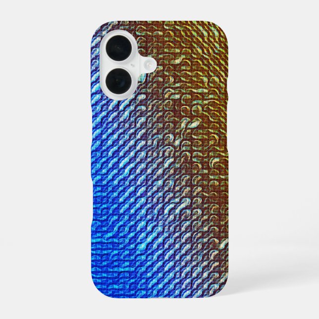 Modern Gradient Ripple Pattern Design Iphone Case (Back)