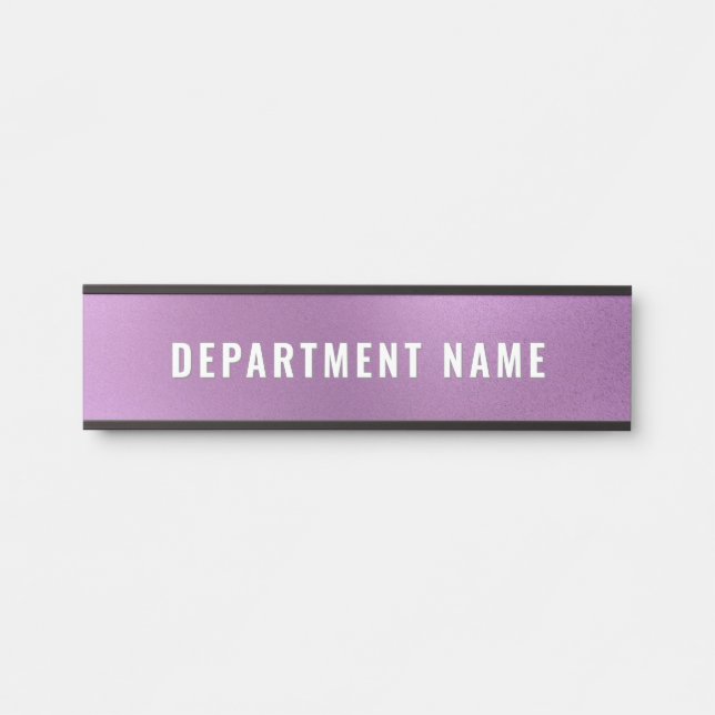 Modern Gradient Simple Department Name Door Sign (Front)