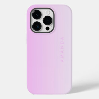 Modern Gradients Pink Minimalist Personalize Case-Mate iPhone 14 Pro Case