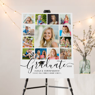 Modern Graduate 13 Photo Collage Script Foam Board