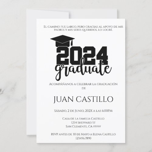 Modern Graduate 2024 invite