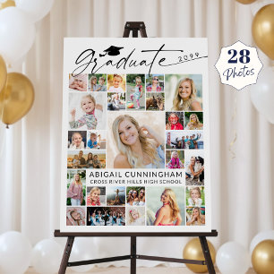 Modern Graduate 28 Photo Collage Party Display Foam Board
