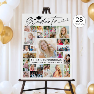 Modern Graduate 28 Photo Collage Party Display Foam Board