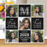 Modern Graduate 5 Photo Collage Black Graduation Plaque<br><div class="desc">Celebrate your graduate with these modern and elegant photo collage graduation plaque. Customize with 5 of your favorite senior or college photos, and personalize with monogram initial, name, graduating year, high school or college name. Inspirational quote: "Take Pride in how far you have come, Have Faith in how far you...</div>