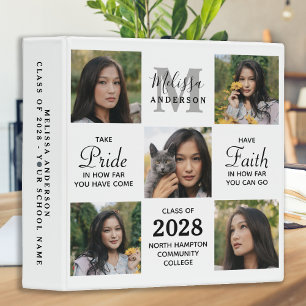 Modern Graduate 5 Photo Collage Graduation 3 Ring Binder