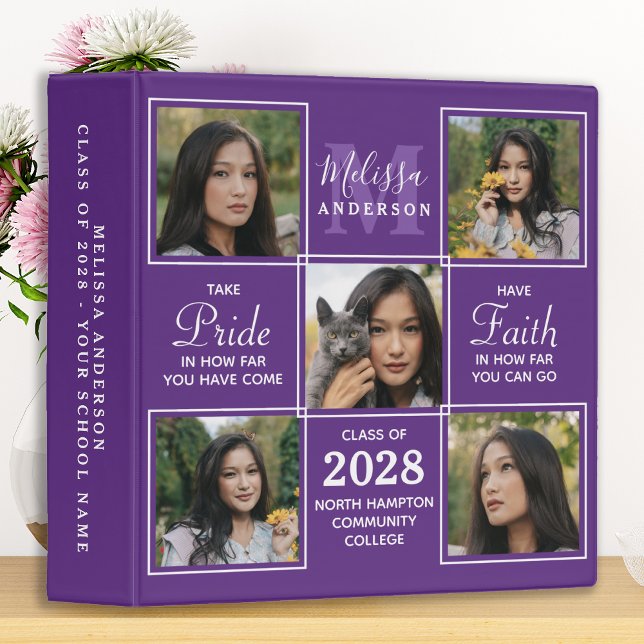Modern Graduate 5 Photo Scrapbook Album Graduation 3 Ring Binder (Creator Uploaded)