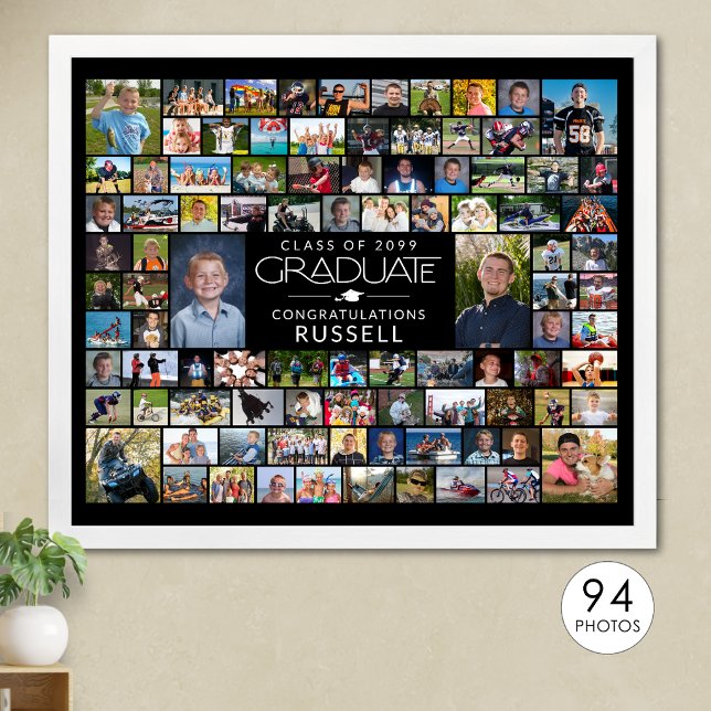Modern Graduate 94 Photo Collage Display Poster (Creator Uploaded)