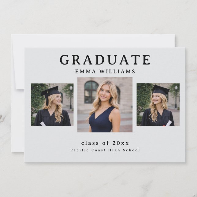 Modern Graduate Announcement (Front)