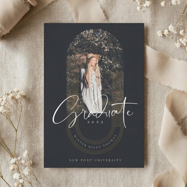 Modern Graduate Arch Graduation Photo Announcement (Modern Graduate Arch Graduation Photo Announcement)