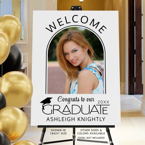 Modern Graduate Arch Photo Welcome Sign
