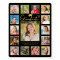 Modern Graduate Black Gold 15 Photo Collage