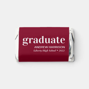 Modern Graduate Burgundy Hershey's Miniatures