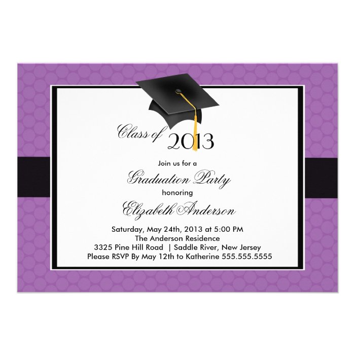 Modern Graduate Cap & Tassel Graduation Party Card
