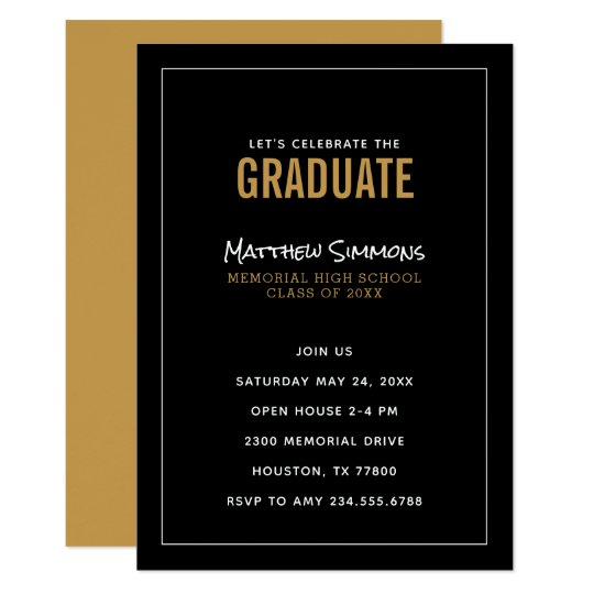 Modern Graduate Graduation Party Invitation | Zazzle.com